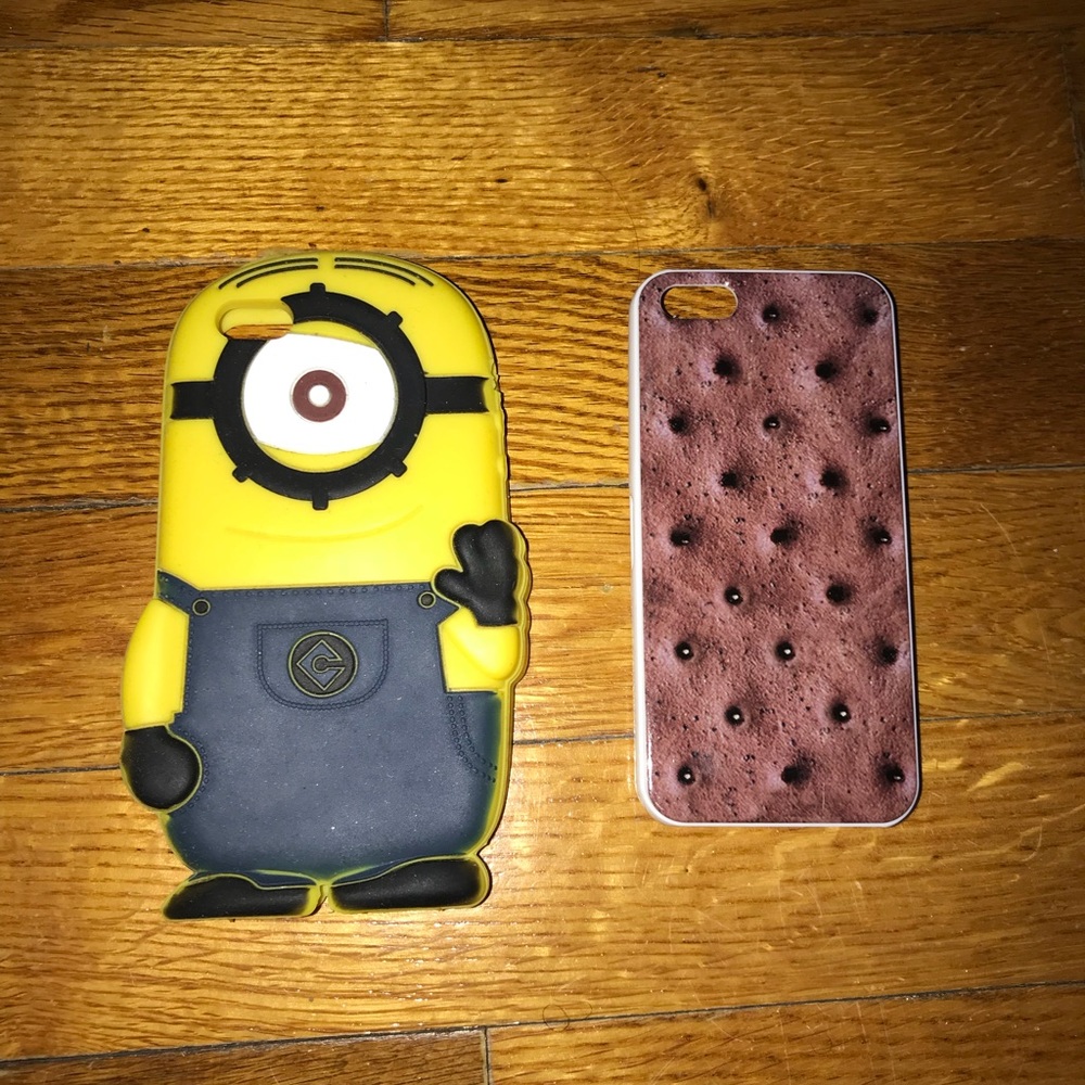 iPhone 5/5s minion and chocolate cookie cases